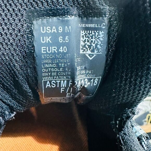 Merrell Men's Steel Toe ASTM F2413-18 Work Boots Size 9 Low Top 11M COMFORT - Picture 7 of 8